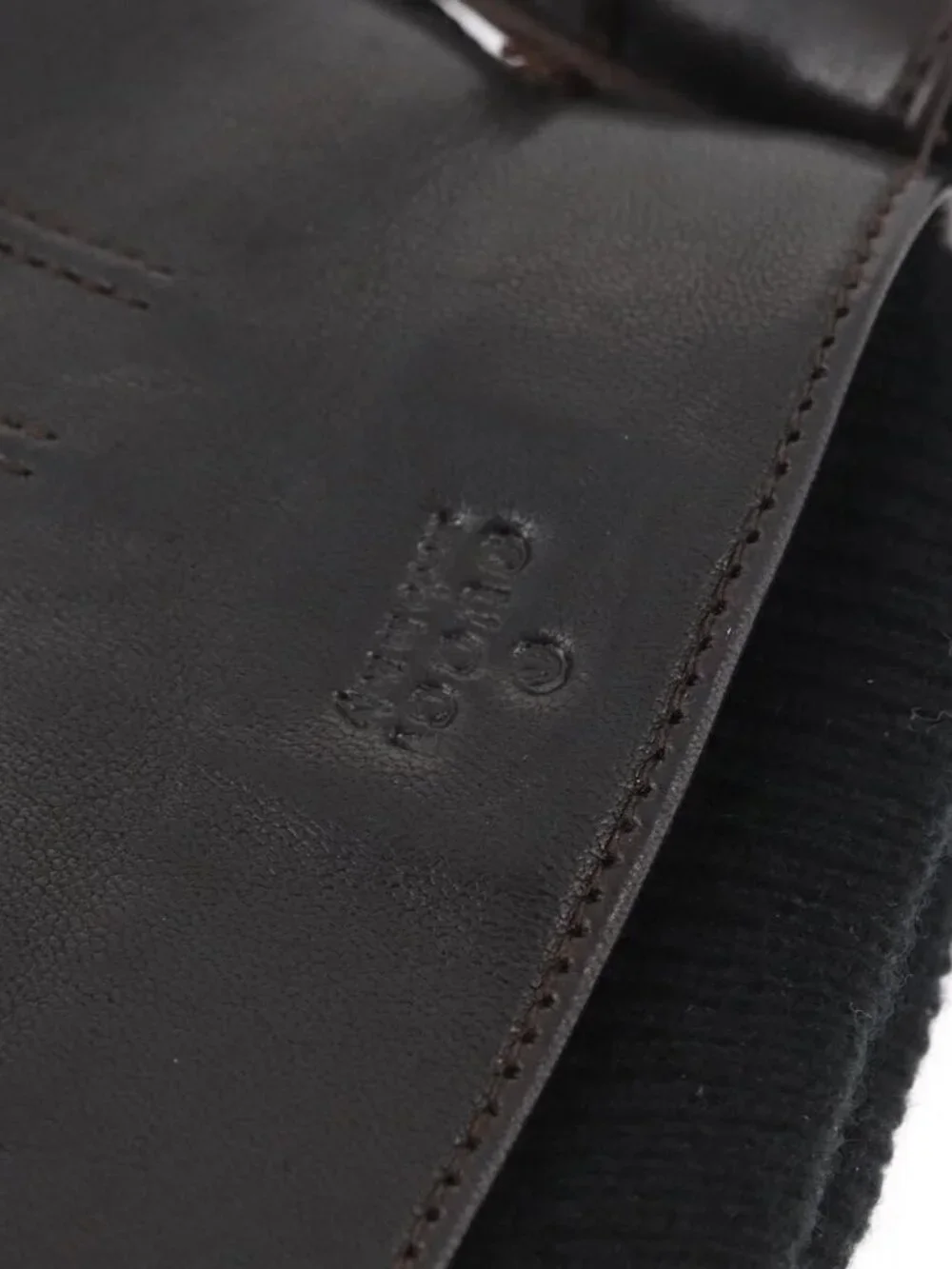 GUCCI Gloves Leather Black Auth bs33223